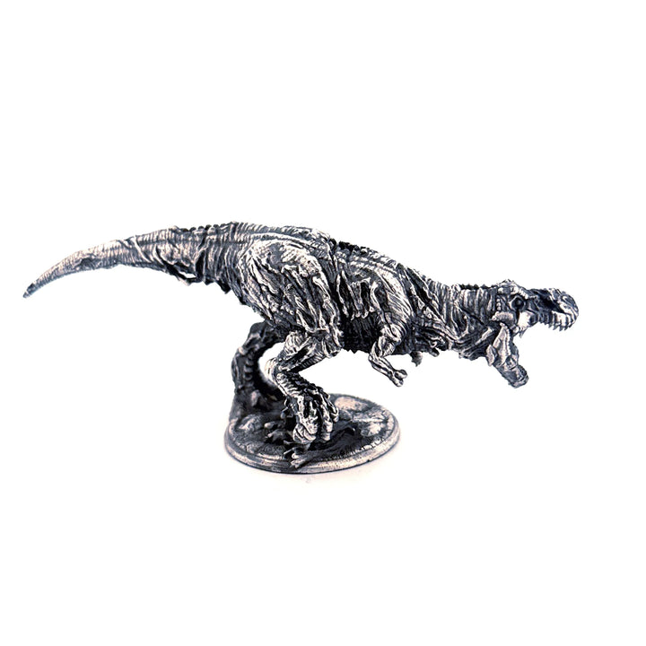 Zombie T-Rex hand-poured 999+ silver statue by Gold Spartan