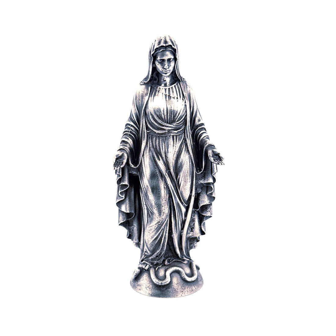 Virgin Mary hand-poured 999+ silver statue by Gold Spartan