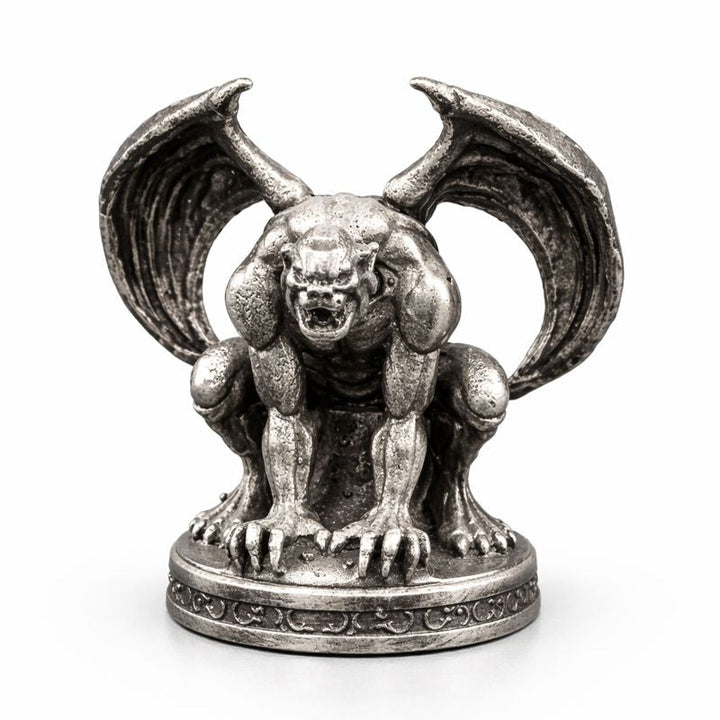 Gargoyle hand-poured 999+ silver statue by Gold Spartan