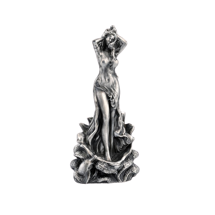 Aphrodite hand-poured 999+ silver statue by Gold Spartan