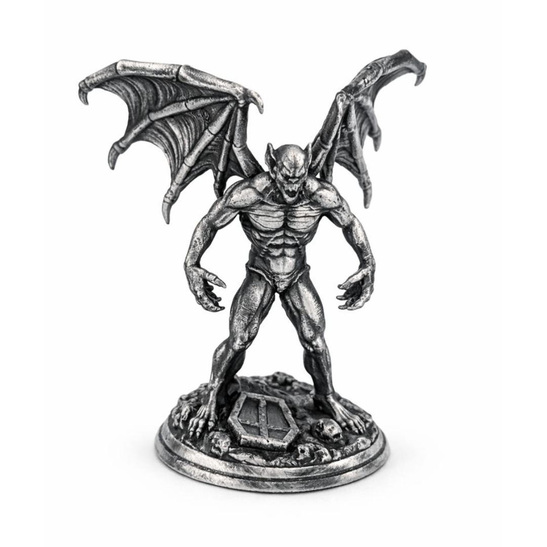 Vampire hand-poured 999+ silver statue by Gold Spartan
