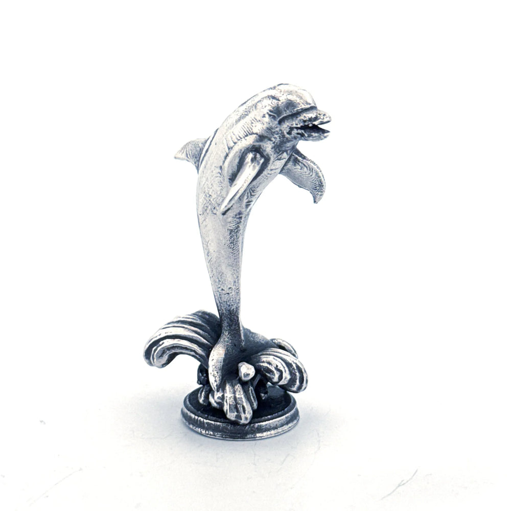 Dolphin hand-poured 999+ silver statue by Gold Spartan