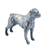 Rottweiler hand-poured 999+ silver statue by Gold Spartan
