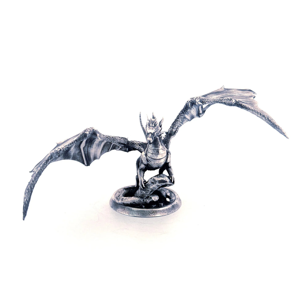 Dragon King hand-poured 999+ silver statue by Gold Spartan