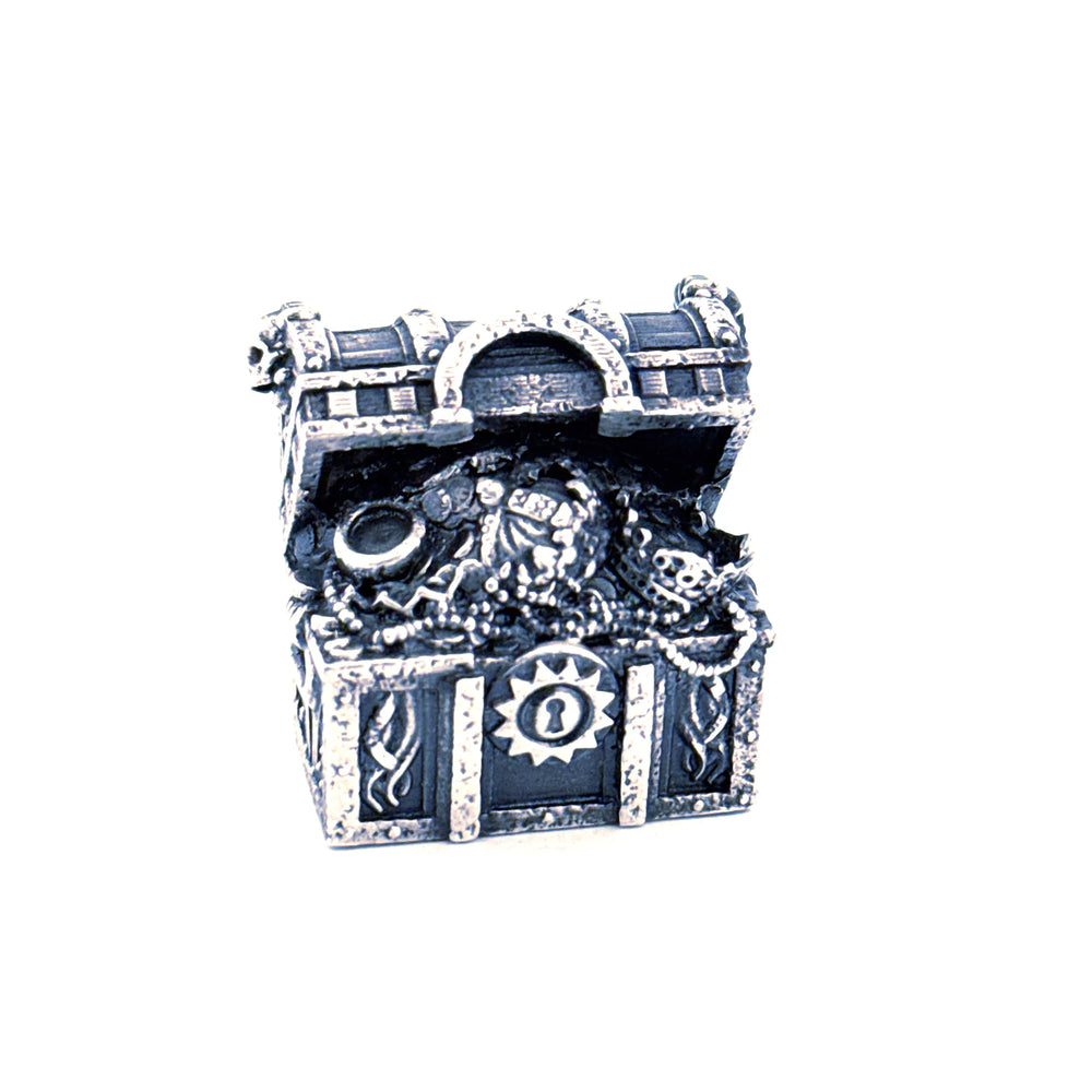 Treasure Chest hand-poured 999+ silver statue by Gold Spartan