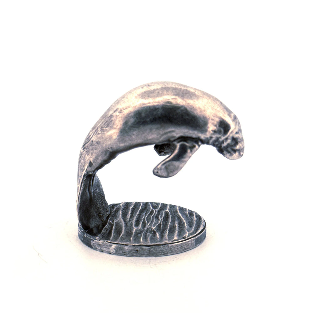 Manatee hand-poured 999+ silver statue by Gold Spartan