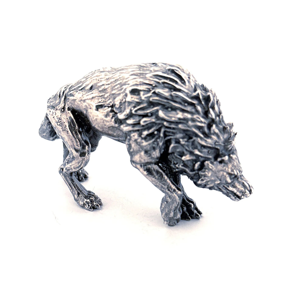 Dire Wolf hand-poured 999+ silver statue by Gold Spartan