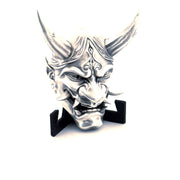 Oni Mask hand-poured 999+ silver statue by Gold Spartan