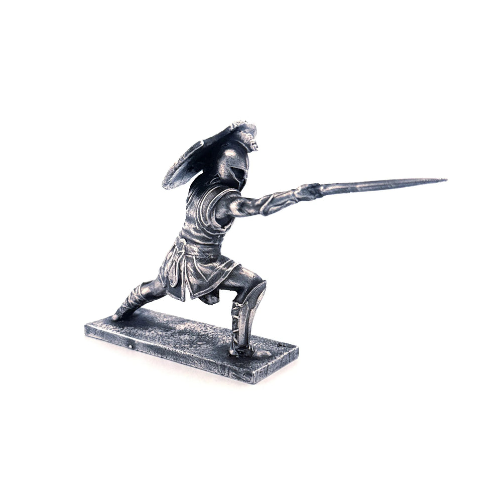 Achilles hand-poured 999+ silver statue by Gold Spartan
