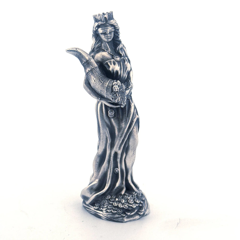 Lady Fortuna hand-poured 999+ silver statue by Gold Spartan