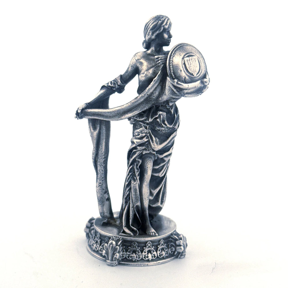 Standing Liberty hand-poured 999+ silver statue by Gold Spartan