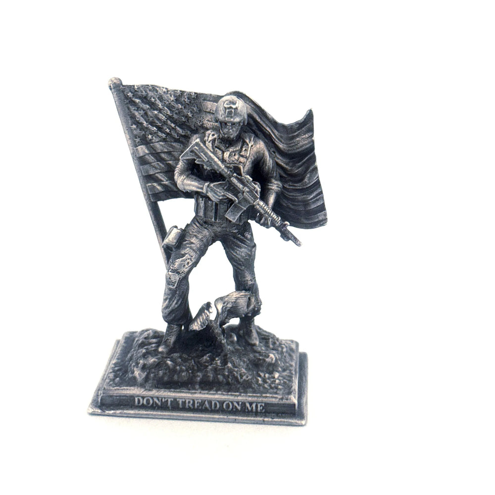 5pc Don't Tread on Me Set hand-poured 999+ silver statue by Gold Spartan