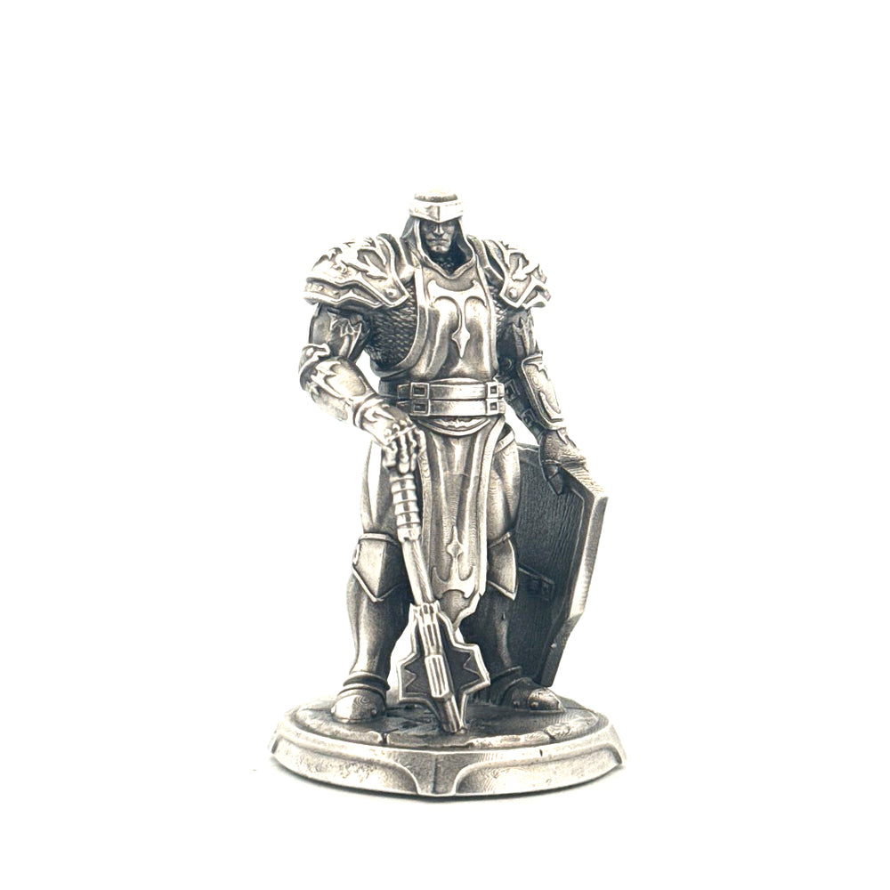 Cleric hand-poured 999+ silver statue by Gold Spartan