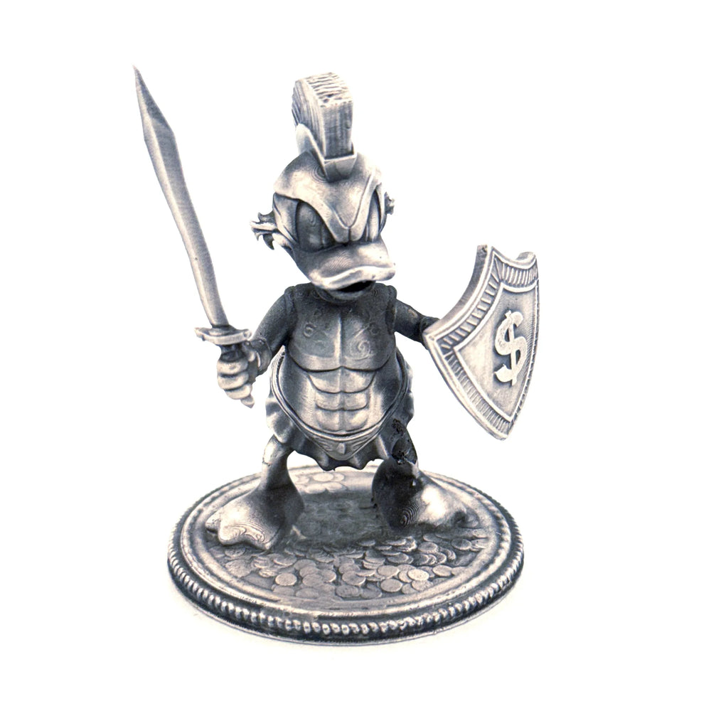 Spartan Duck hand-poured 999+ silver statue by Gold Spartan