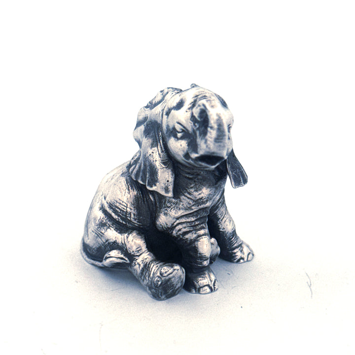 Baby Elephant hand-poured 999+ silver statue by Gold Spartan