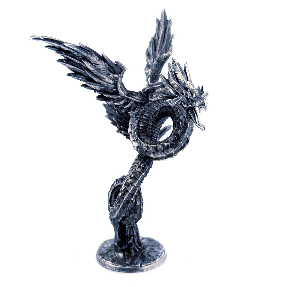 Quetzalcoatl hand-poured 999+ silver statue by Gold Spartan