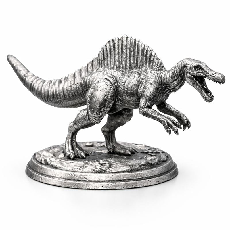 Spinosaurus hand-poured 999+ silver statue by Gold Spartan