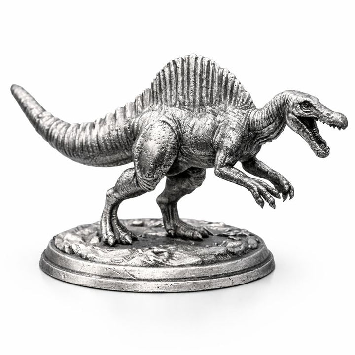 Spinosaurus hand-poured 999+ silver statue by Gold Spartan