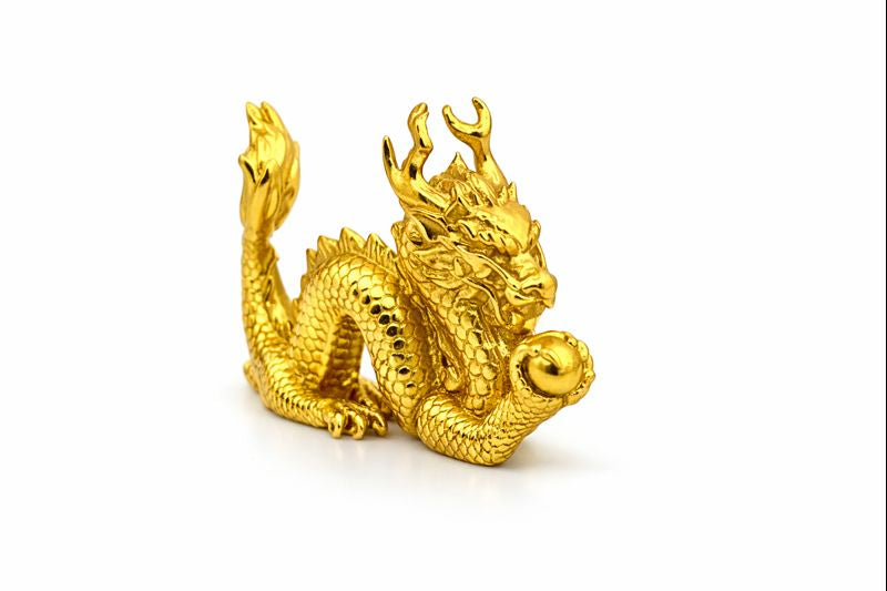 Good Luck Dragon hand-poured 999+ silver statue by Gold Spartan