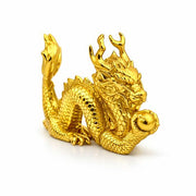 Good Luck Dragon hand-poured 999+ silver statue by Gold Spartan