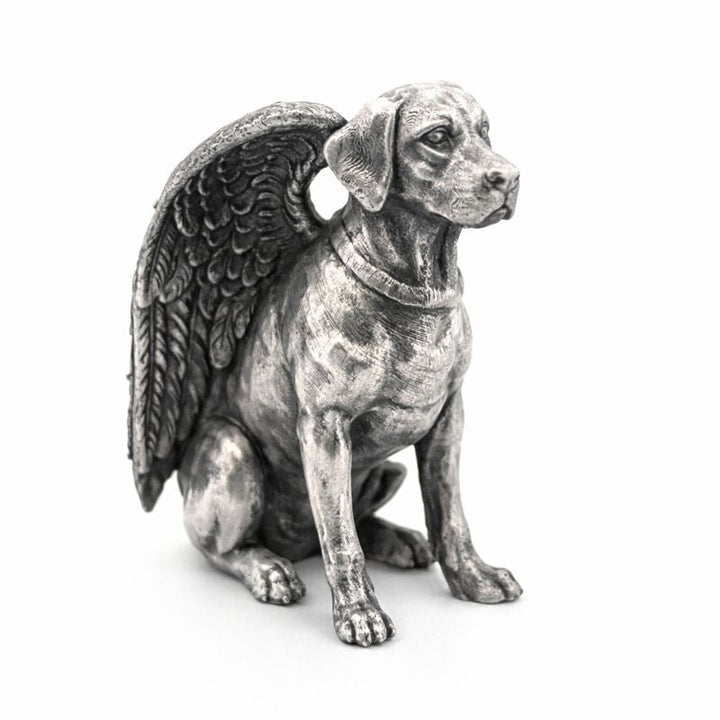 Labrador Angel hand-poured 999+ silver statue by Gold Spartan