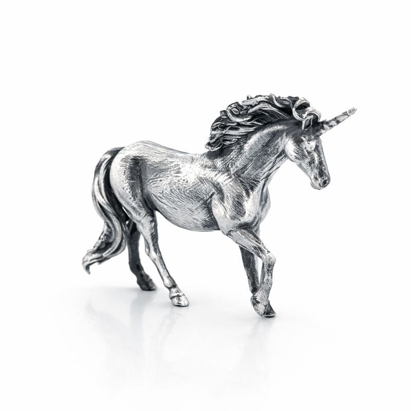 Unicorn hand-poured 999+ silver statue by Gold Spartan