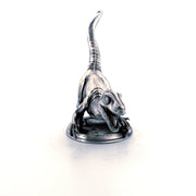 Velociraptor hand-poured 999+ silver statue by Gold Spartan