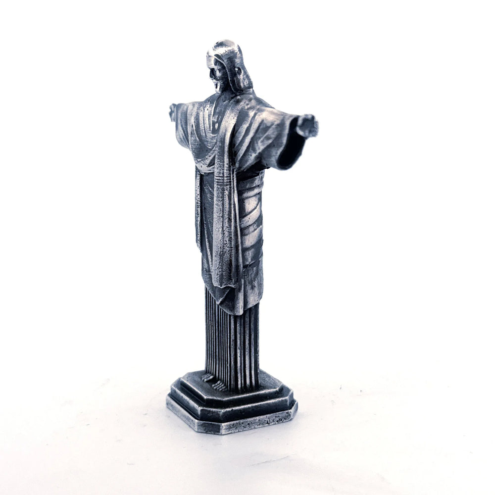 Christ the Redeemer hand-poured 999+ silver statue by Gold Spartan