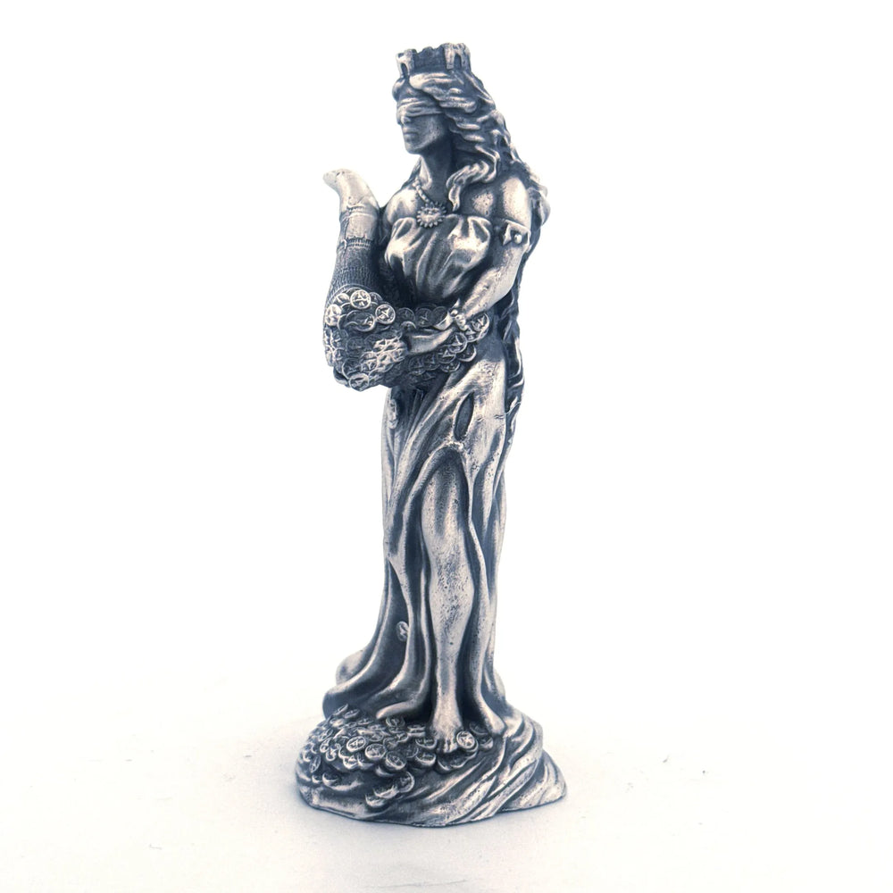 Lady Fortuna hand-poured 999+ silver statue by Gold Spartan
