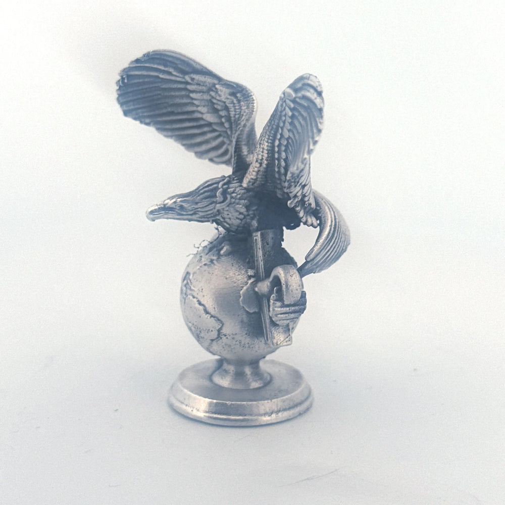 Marine's Logo hand-poured 999+ silver statue by Gold Spartan