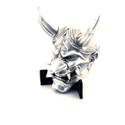 Oni Mask hand-poured 999+ silver statue by Gold Spartan