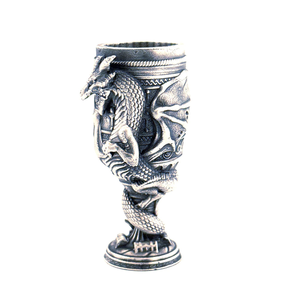 Dragon Chalice hand-poured 999+ silver statue by Gold Spartan