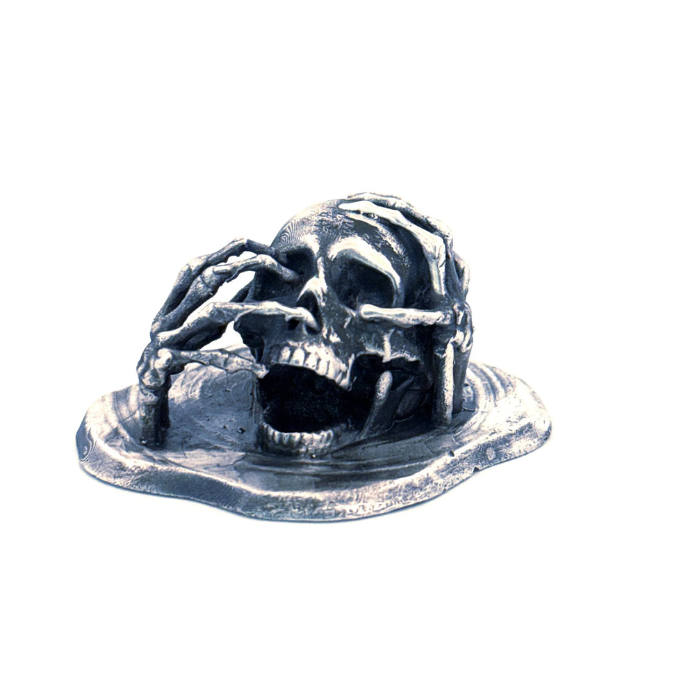 Black Sails Skull hand-poured 999+ silver statue by Gold Spartan
