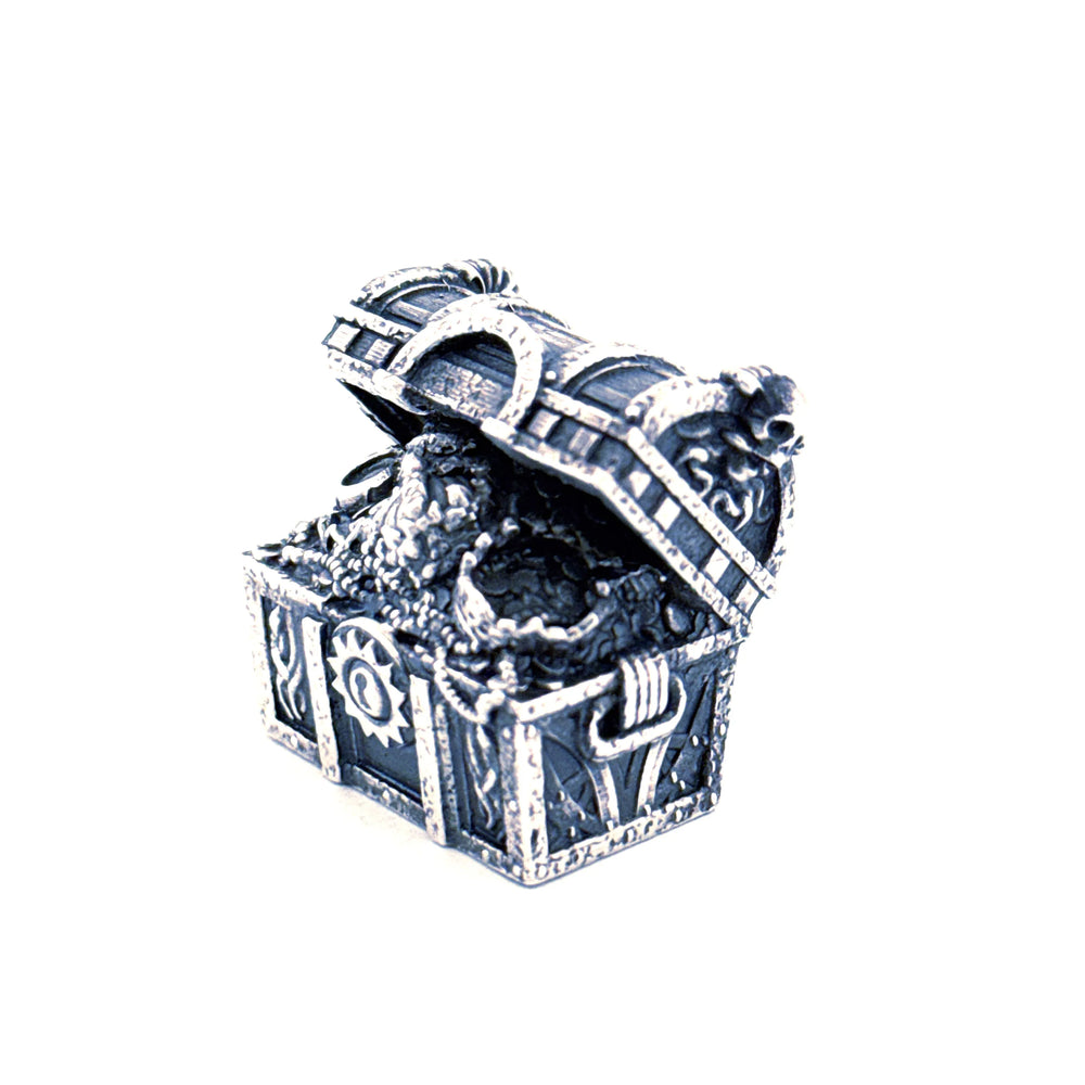 Treasure Chest hand-poured 999+ silver statue by Gold Spartan