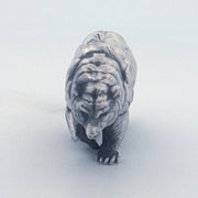 Bear hand-poured 999+ silver statue by Gold Spartan