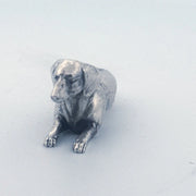 Dachshund hand-poured 999+ silver statue by Gold Spartan