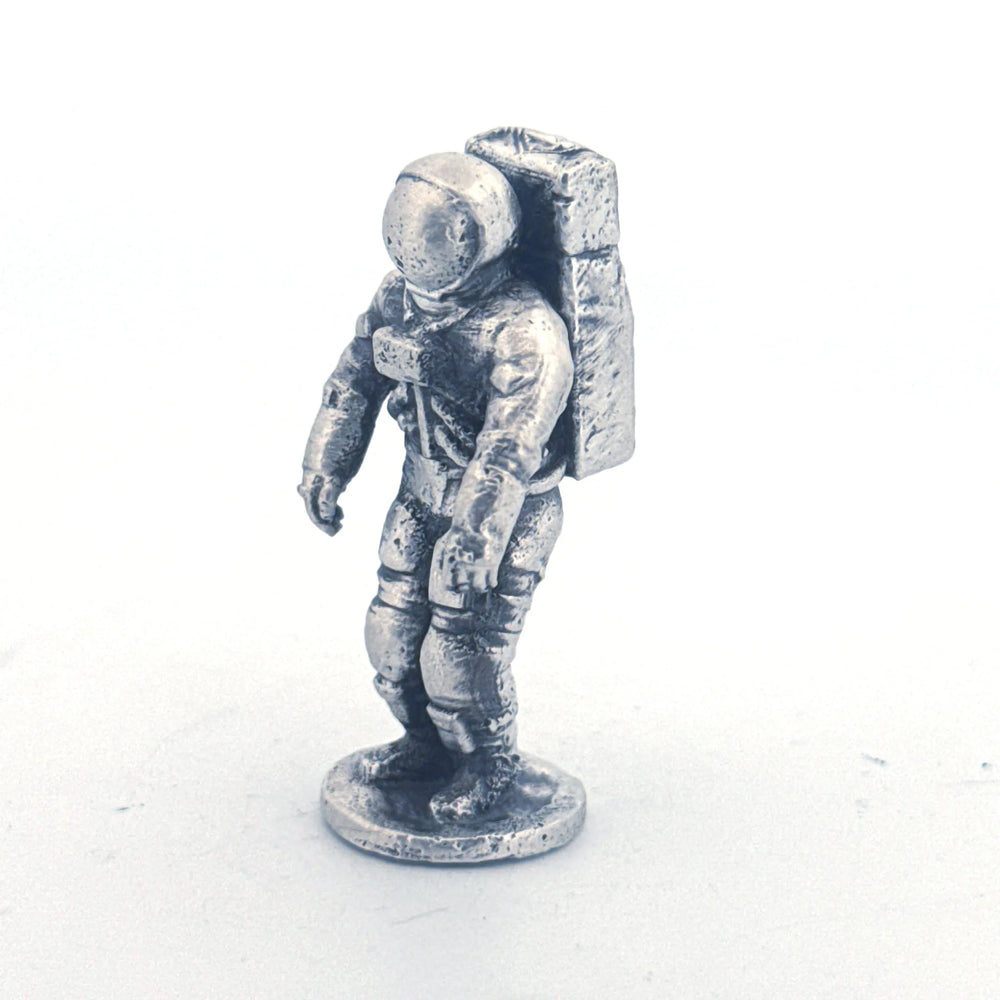 Astronaut hand-poured 999+ silver statue by Gold Spartan