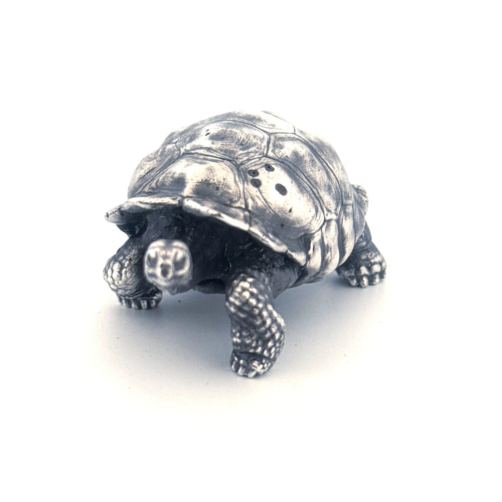 Galapagos Tortoise hand-poured 999+ silver statue by Gold Spartan