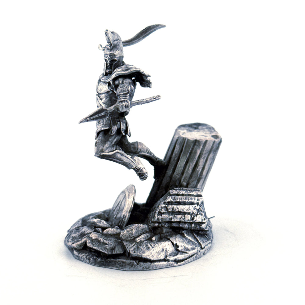 Spartan Attack hand-poured 999+ silver statue by Gold Spartan