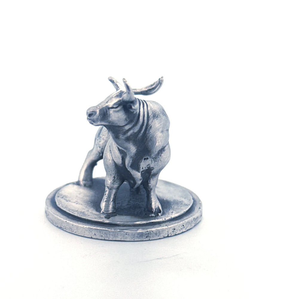 Bull hand-poured 999+ silver statue by Gold Spartan