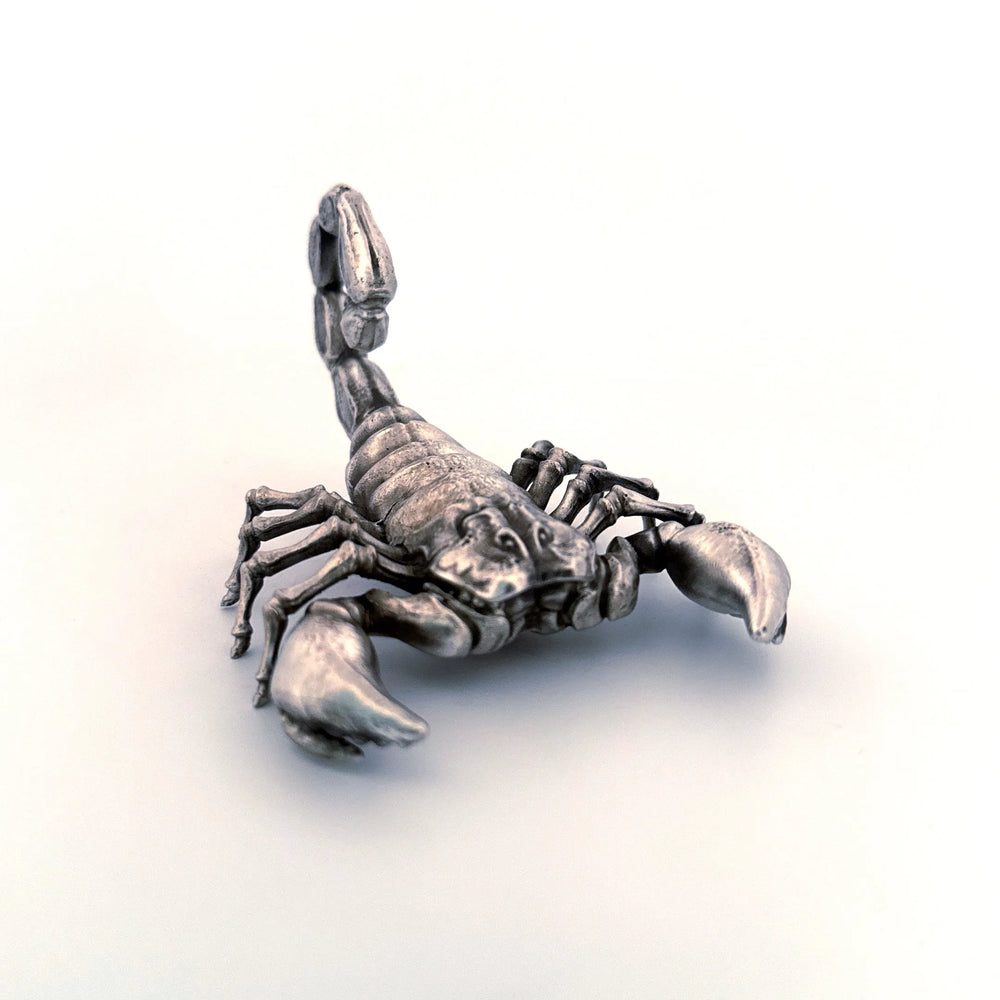 Scorpion hand-poured 999+ silver statue by Gold Spartan