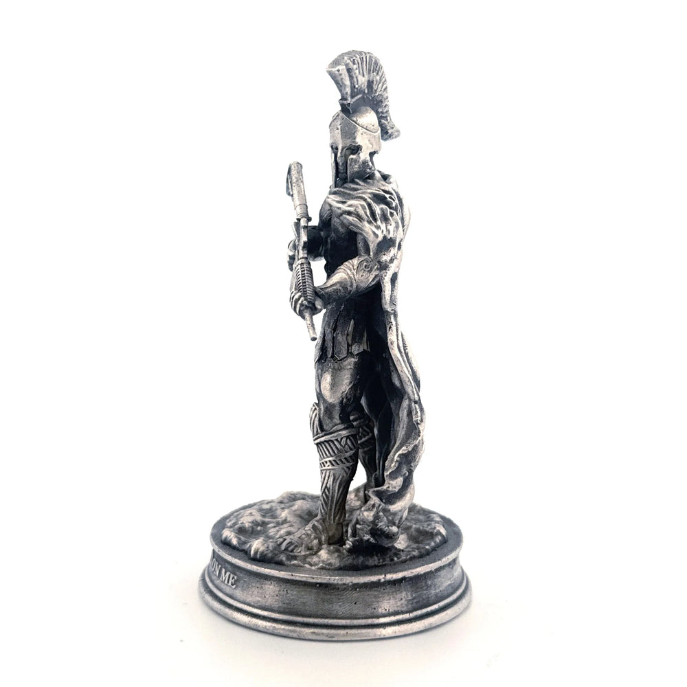 Don't Tread On Me Spartan hand-poured 999+ silver statue by Gold Spartan