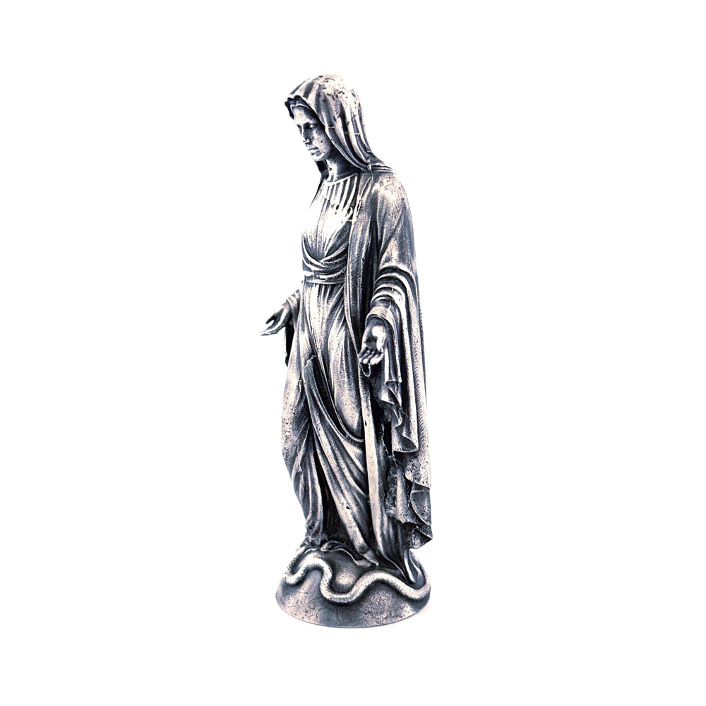 Virgin Mary hand-poured 999+ silver statue by Gold Spartan