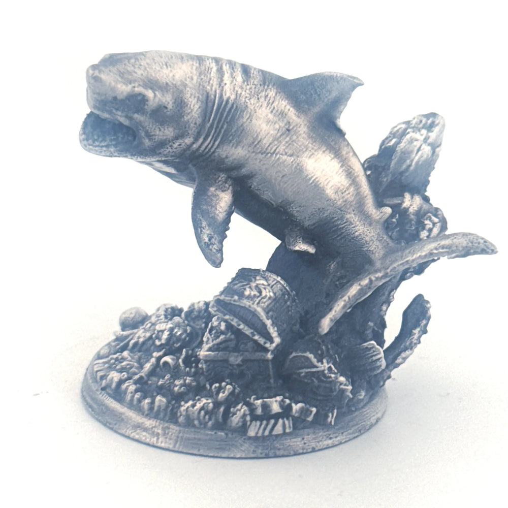 Shark V2 hand-poured 999+ silver statue by Gold Spartan