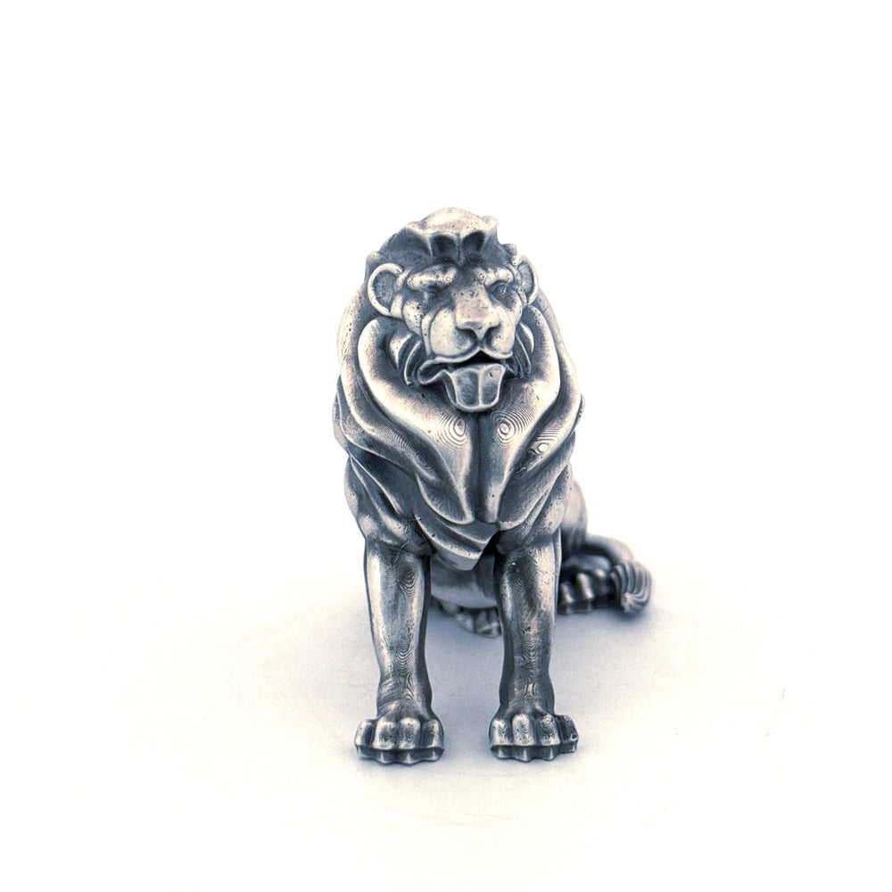 Lion V2 hand-poured 999+ silver statue by Gold Spartan