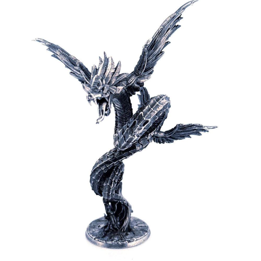 Quetzalcoatl hand-poured 999+ silver statue by Gold Spartan