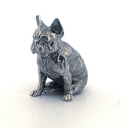 French Bulldog hand-poured 999+ silver statue by Gold Spartan