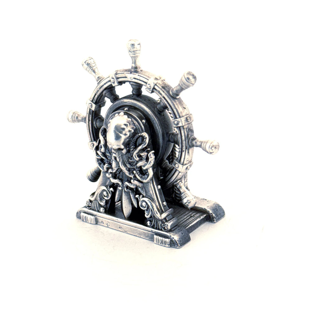 The Pirate's Wheel hand-poured 999+ silver statue by Gold Spartan