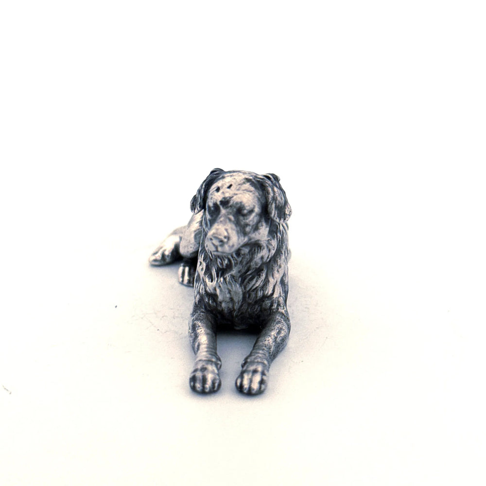 Australian Shepherd hand-poured 999+ silver statue by Gold Spartan