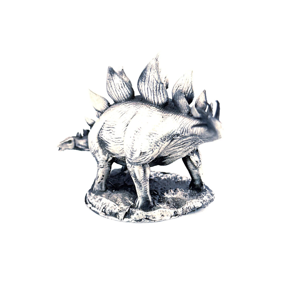 Stegosaurus hand-poured 999+ silver statue by Gold Spartan